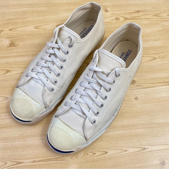 Converse Other - Vintage Converse Jack Purcell Made in USA White Canvas Low Top Men Sneaker 10.5